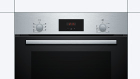 Bosch HBF113BR0 - Horno multifunción de 60cm Cristal negro con acero inox Clase A