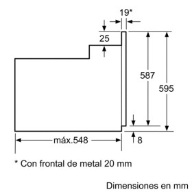 Bosch HBF113BR0 - Horno multifunción de 60cm Cristal negro con acero inox Clase A
