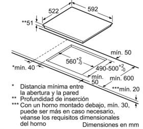 Bosch PID631BB3E - Placa de inducción de 60cm Bisel delantero Zona Maxx 32cm