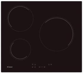 Candy CH63CC - Placa vitrocerámica de 60cm con 3 fuegos color negro