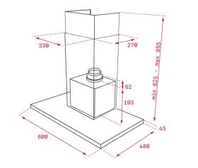 Teka 40484200 - Campana DSH 685 60cm Ultraslim Inoxidable