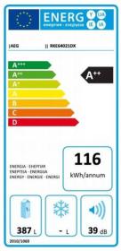 AEG RKE64021DX - Frigorífico 1 Puerta 185x60 Cm Clase A++ Inoxidable