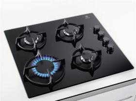 Electrolux KGG6407K - Placa de gas de 60cm con 4 quemadores Zona Wok