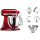 Kitchen Aid 5KSM175PSECA - Robot de Cocina Artisan 4.8L 7 Accesorios Rojo