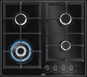 Aeg *DISCONTINUADO* HKB64540NB - Placa de gas con 3 quemadores y 1 wok 60cm Color Negro