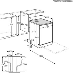 Aeg FFB52601ZW - Lavavajillas 60Cm 13 Servicios 5 Programas A++ Blanco