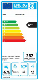 Aeg FFB52601ZW - Lavavajillas 60Cm 13 Servicios 5 Programas A++ Blanco