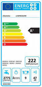 Electrolux ESF4513LOW - Lavavajillas de 45cm para 9 cubiertos A+ Airdry