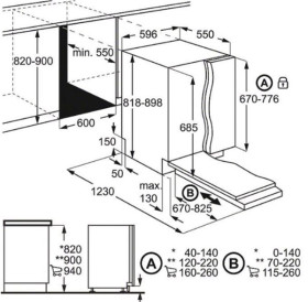 Electrolux ESL7540RO - Lavavajillas integrable de 60cm 13 servicios A++