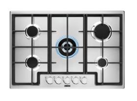 Zanussi ZGH76524XS - Encimera de Gas 5 Fuegos 75 Cm Inoxidable