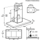 Zanussi ZHS92450XA - Campana Isla 90Cm 3 Velocidades Clase D Inox