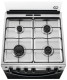 Zanussi ZCG61281XA - Cocina de gas 85 x 60 x 60 cm 4 quemadores Inox y negro
