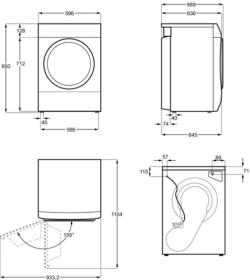 Zanussi ZDH8353W - Secadora con bomba de calor de 8kg Clase A++