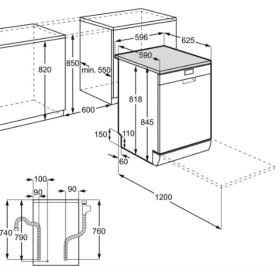 Zanussi ZDF26004XA - Lavavajillas inox de 60cm A+ para 13 servicios
