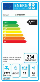 Zanussi ZDT26040FA - Lavavajillas integrado de 60cm A+++ 13 cubiertos