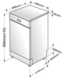 Beko DFS28021W - Lavavajillas 45 Cm 10 Cubiertos Clase A++ ProSmart