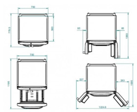 Hotpoint E4DAAAXC - Frigorífico combinado de 2 puertas y 2 cajones 195x70cm