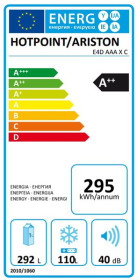 Hotpoint E4DAAAXC - Frigorífico combinado de 2 puertas y 2 cajones 195x70cm