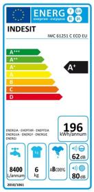 Indesit IWC61251CECOEU - Lavadora Carga Frontal 6 Kg 1200 Rpm Clase A+