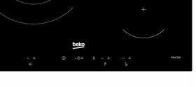 Beko HII63200GTO - Placa de inducción con 3 fuegos y ancho de 60cm Cristal negro