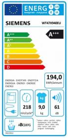 Siemens WT47X940EU - Secadora con Bomba de Calor 9Kg Clase A+++ Blanco