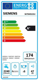 Siemens SK75M521EU - Lavavajillas Compacto 6 Servicios 45x60cm A+ Acero