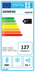 Siemens KS36FPI3P - Frigorífico 1 Puerta 186x60cm NoFrost A++ Acero