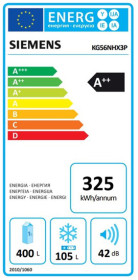 Siemens KG56NHX3P - Frigorífico Combi 193x70cm Clase A++ Black Inox