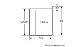 Siemens BE555LMS0 - Microondas Integrable sin Marco 38x60cm Negro