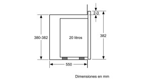 Siemens BF525LMS0 - Microondas Integrable sin Marco 38x60cm Negro