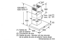 Siemens LC66BHM50 - Campana Decorativa Pared 60 Cm Clase A Inoxidable