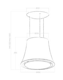 Elica PRF0098365 - Campana AUDREY CLASSIC Versión filtrante Ancho 50cm