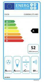 Elica PRF0147062 - Campana de pared Cruise Aspirante 60 Cm Clase B