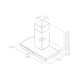 Elica PRF0104630A - Campana Decorativa JOY WHIX Aspirante 60 cm Blanco