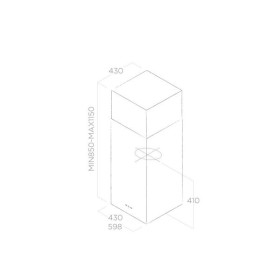 Elica PRF0007028A - Campana de isla Kuadra 60 cm