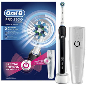 Oral B PRO 2500 CROSS ACTION - Cepillo dental eléctrico pack regalo Color negro