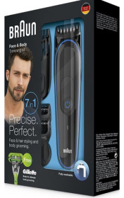 Braun MGK3042 - Set de afeitado corporal y facial 7 en 1 multifunción