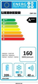 Liebherr CNP331 - Combi No Frost A+++ 186,1 x 60 cm, DuoCooling