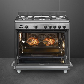 Smeg BG91X9 - Cocina Línea Clásica 90cm Clase A Inox