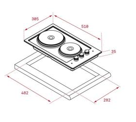 Teka 40214495 - Placa Modular Eléctrica 2 Zonas 30 cm Acero Inoxidable