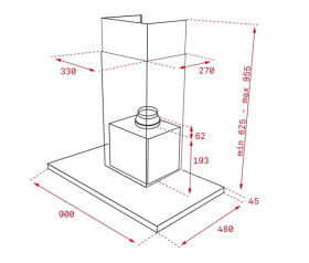Teka 40484202 - Campana Decorativa Pared 90cm Clase A Acero Inox