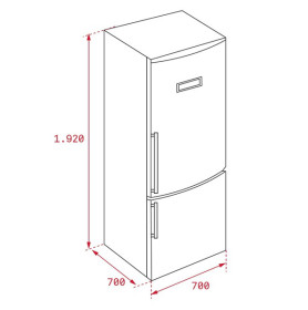 Teka 40698275 - Frigorífico Combi 192x70cm TotalNoFrost A++ Acero inox
