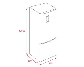 Teka 40672030 - Frigorífico Combi NFL 430 S 201x60cm NoFrost A++ Inox