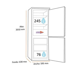 Teka 40672030 - Frigorífico Combi NFL 430 S 201x60cm NoFrost E Inox