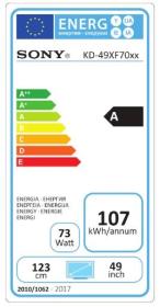 Sony KD49XF7096BAEP - Televisor SmartTV LED de 49" UltraHD 4K