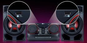 LG CK43 - Microcadena con 300W de potencia, Bluetooth, y funciones DJ