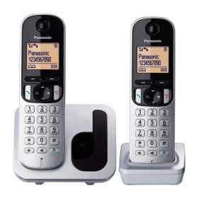 Panasonic *DISCONTINUADO* KXTGC212SPS - Teléfono Inalámbrico Dect DUO Gris y Negro