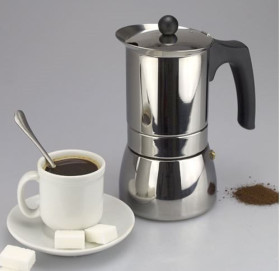 Magefesa 01PXCFGEN06 - Cafetera Génova 6 Tazas Acero Inoxidable