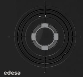 Edesa EGG-6040 TI B - Encimera de Gas Butano 4 Zonas Vidrio Negro