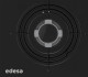 Edesa EGG-6030 TI N - Encimera de Gas Natural 3 Zonas Vidrio Negro